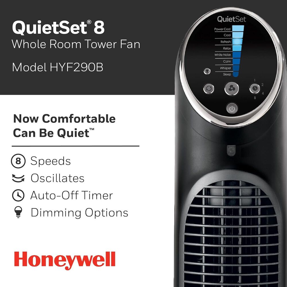 Honeywell Quietset Whole Room Tower Fan, , large