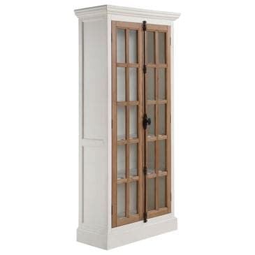 Pacific Landing Tammi 2-Door Tall Cabinet in Antique White and Brown, , large