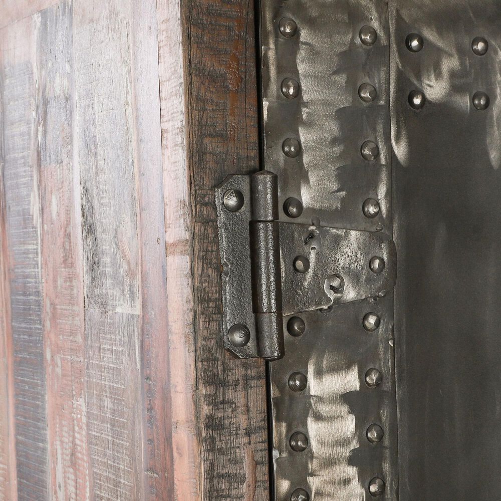 Home Trends &amp; Design Steampunk Cabinet in Brown and Gunmetal, , large