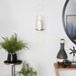 Maple and Jade 25" Stacked Circle Single Indoor/Outdoor Wall Mount Candle Holder in Weathered Silver and Clear, , large