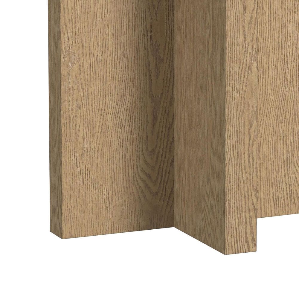 Flexsteel Waterfall Round End Table in Light Oak, , large