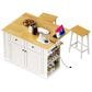 HOMLUX 3-Piece 48" Kitchen Island Set in White, , large