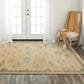 RIZZY Envision Bulbs Blossoms 10" x 14" Beige Area Rug, , large