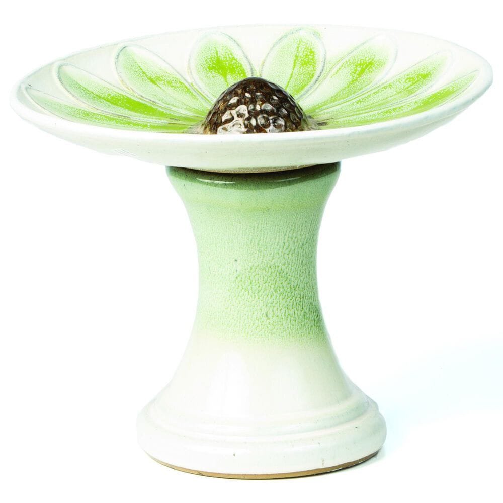 Alfresco Home Daisy Patio Bird Bath in Green, , large