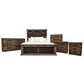 Woodland & Co Regal King Bed with Dresser, Chest, and Two Nightstands in Brown, , large