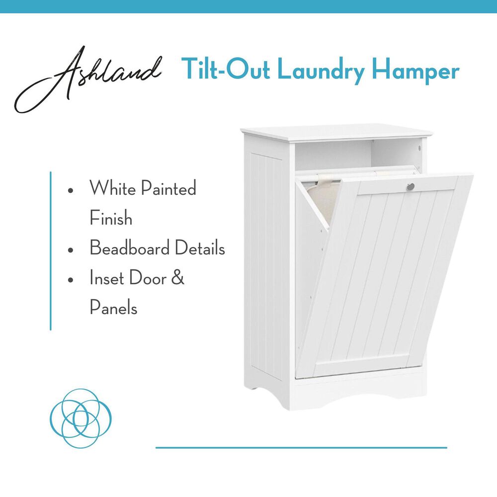 RiverRidge Home Ashland Tilt-Out Laundry Hamper in White, , large