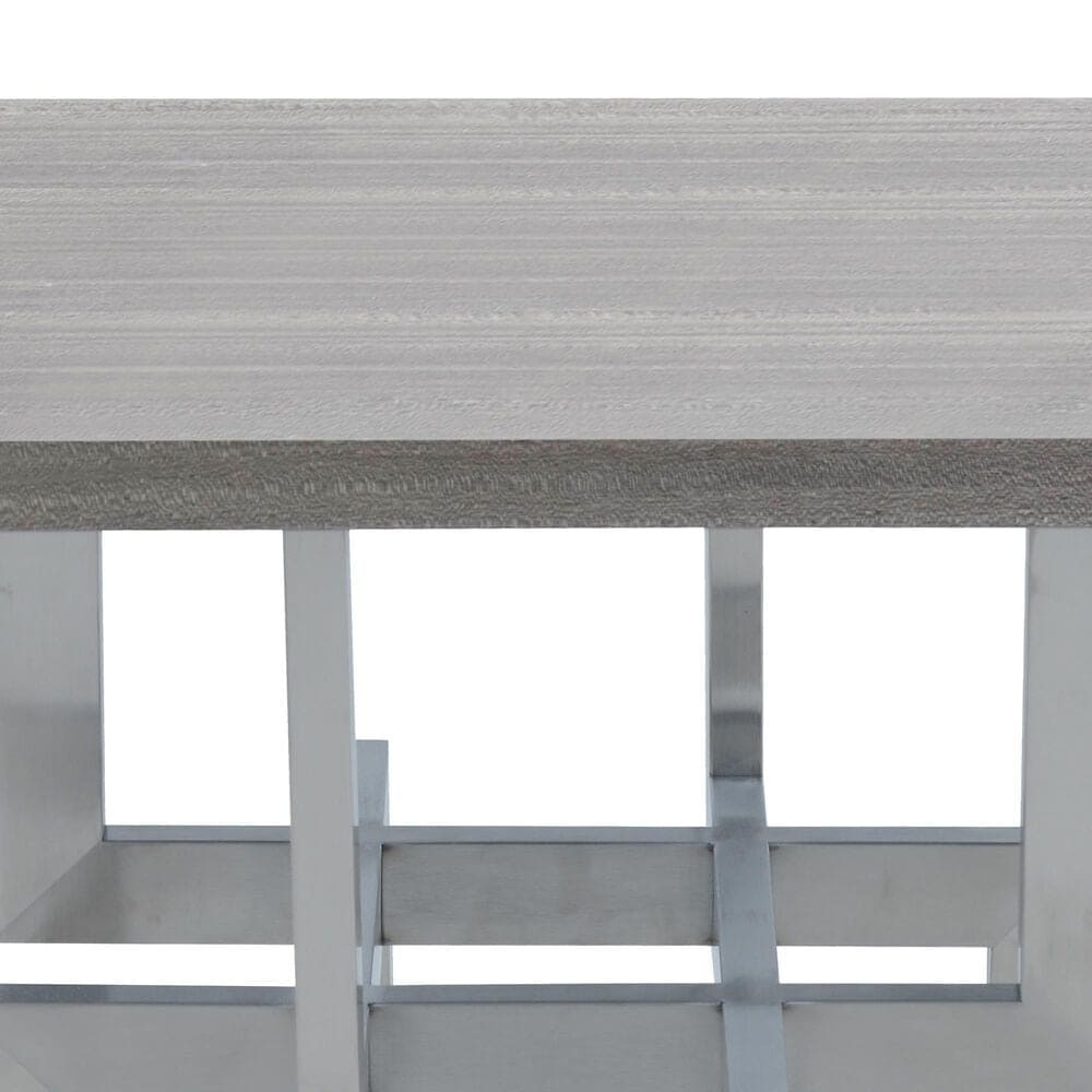 Blue River Illusion End Table in Brushed Stainless Steel, , large