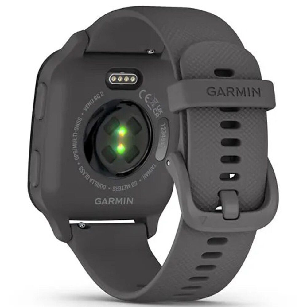 Garmin Venu Sq 2 GPS Smartwatch in Slate Aluminum Bezel with Shadow Gray Case and Silicone Band, , large