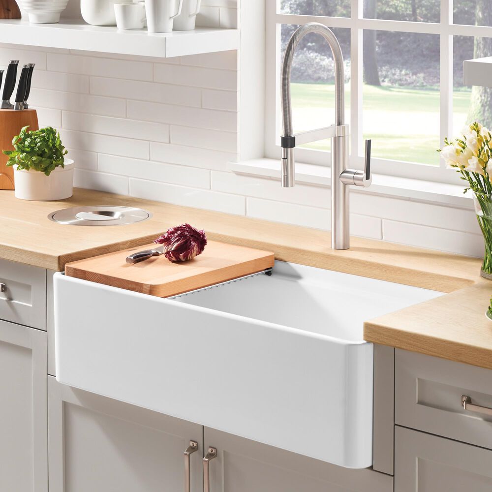 Blanco Profina 36&quot; Apron Single Bowl Farmhouse Sink in White, , large