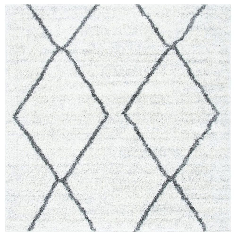 Safavieh August Shag AUG582A 6"7" Square Ivory and Grey Area Rug, , large