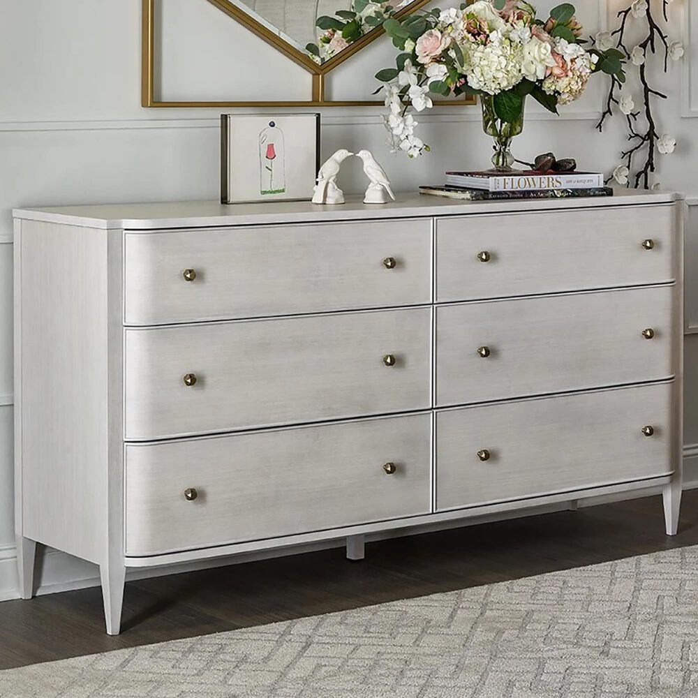 Furniture Worldwide Love Joy Bliss Chelsea 6 Drawer Dresser in Alabaster, , large