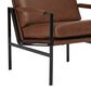 Ashley Puckman Leather Accent Chair in Brown, , large