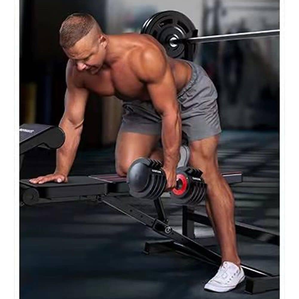 Lifesmart 110 Lb. Adjustable Dumbbell Set in Black, , large