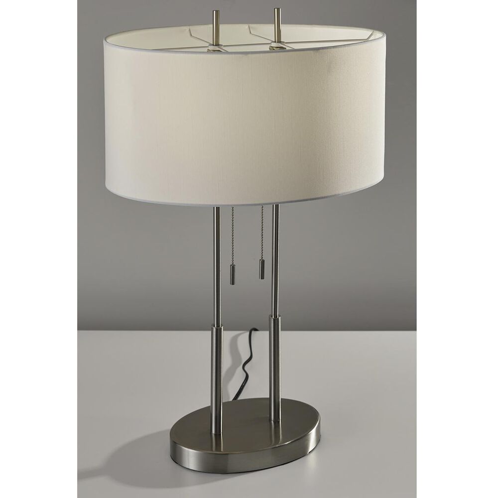 Adesso Duet Table Lamp in Brushed Steel, , large
