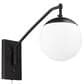 Golden Lighting Glenn 1-Light Articulating Wall Sconce in Matte Black, , large