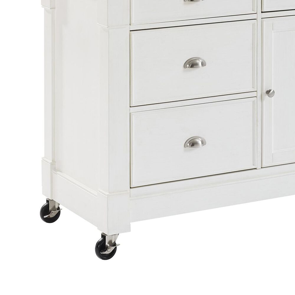 Crosley Furniture Lacey Kitchen Island in White, , large