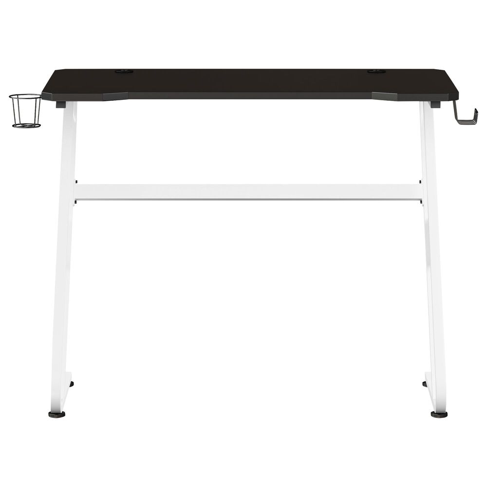 Flash Furniture Gaming Ergonomic Desk in White and Black Nebraska
