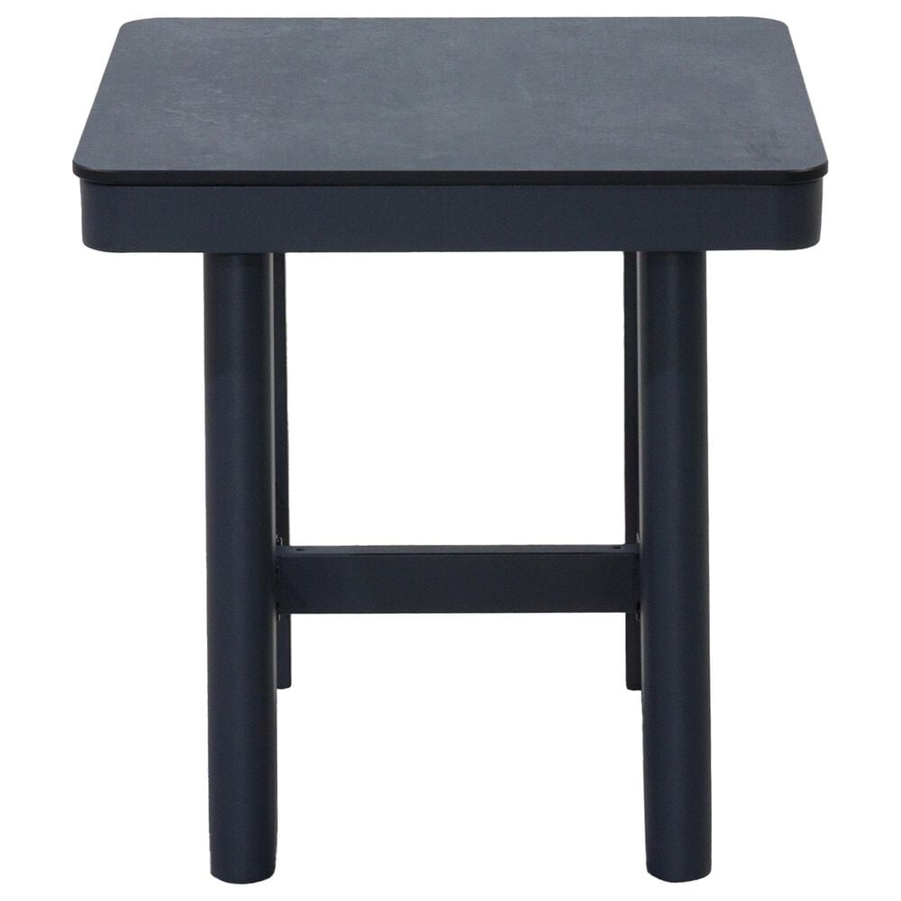 GatherCraft Cyrus Patio Rectangular End Table in Black, , large