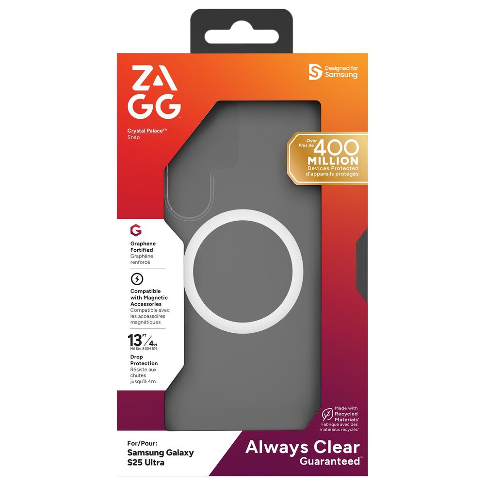 Zagg Crystal Palace Snap MagSafe Case for Samsung Galaxy S25 Ultra in Clear, , large