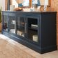 Riva Ridge Byron 84" TV Console with 4 Doors in Malta Blue, , large