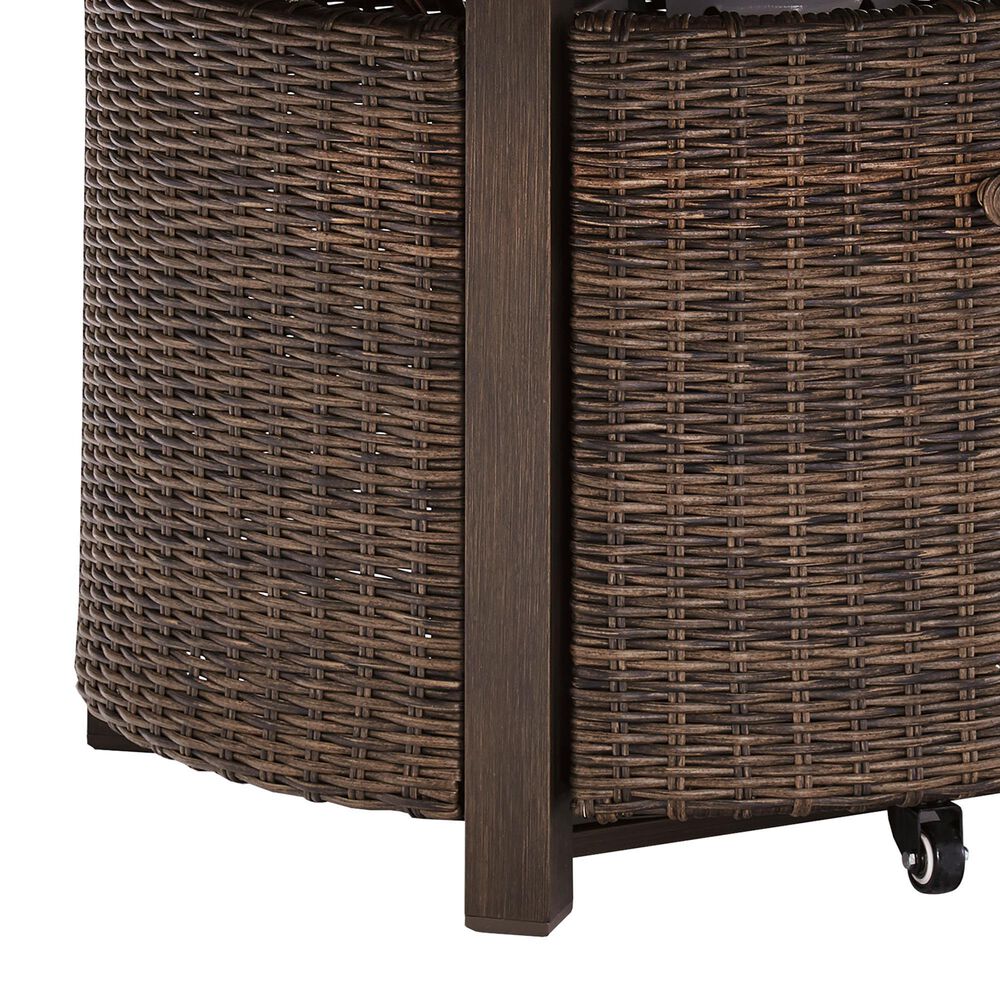 Ashley Paradise Trail 5-Piece Fire Pit Chat Set in Beige, , large