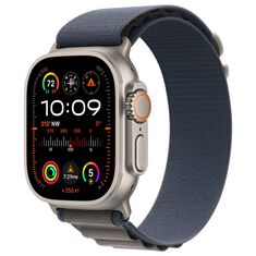 Apple Watch Ultra 2 GPS + Cellular, 49mm Titanium Case with Blue Alpine Loop - Large