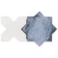 Soho Studio Malta Denim Blue Star and White Cross 6" x 6" Matte Porcelain Tile Kit, , large