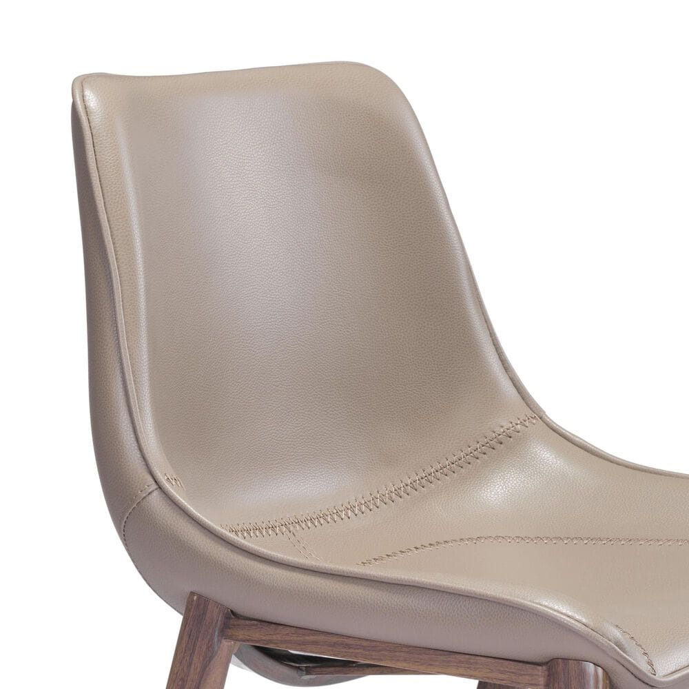 Zuo Modern Magnus Counter Chair in Gray/Dark Brown &#40;Set of 2&#41;, , large