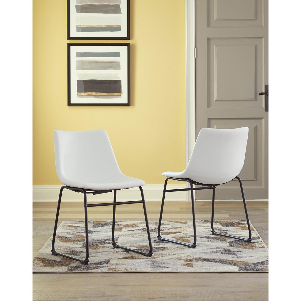 Signature Design by Ashley Centiar Side Chair in White, , large