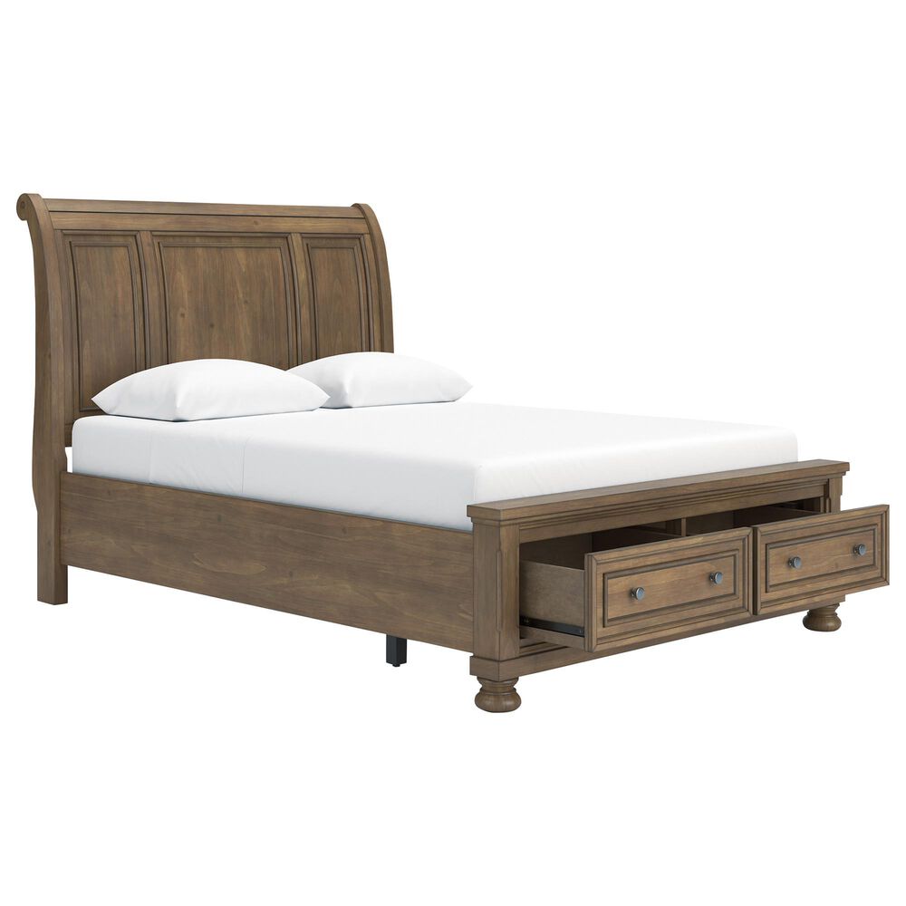 Ashley Feddinger 3-Piece Queen Storage Bedroom Set in Chestnut Brown, , large