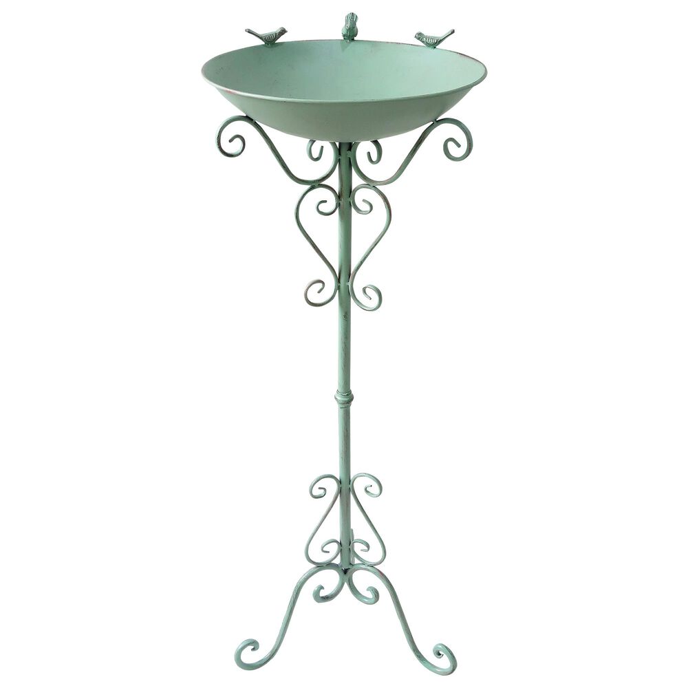 The Gerson Company 39.7" Tall Birdbath in Antique Green, , large