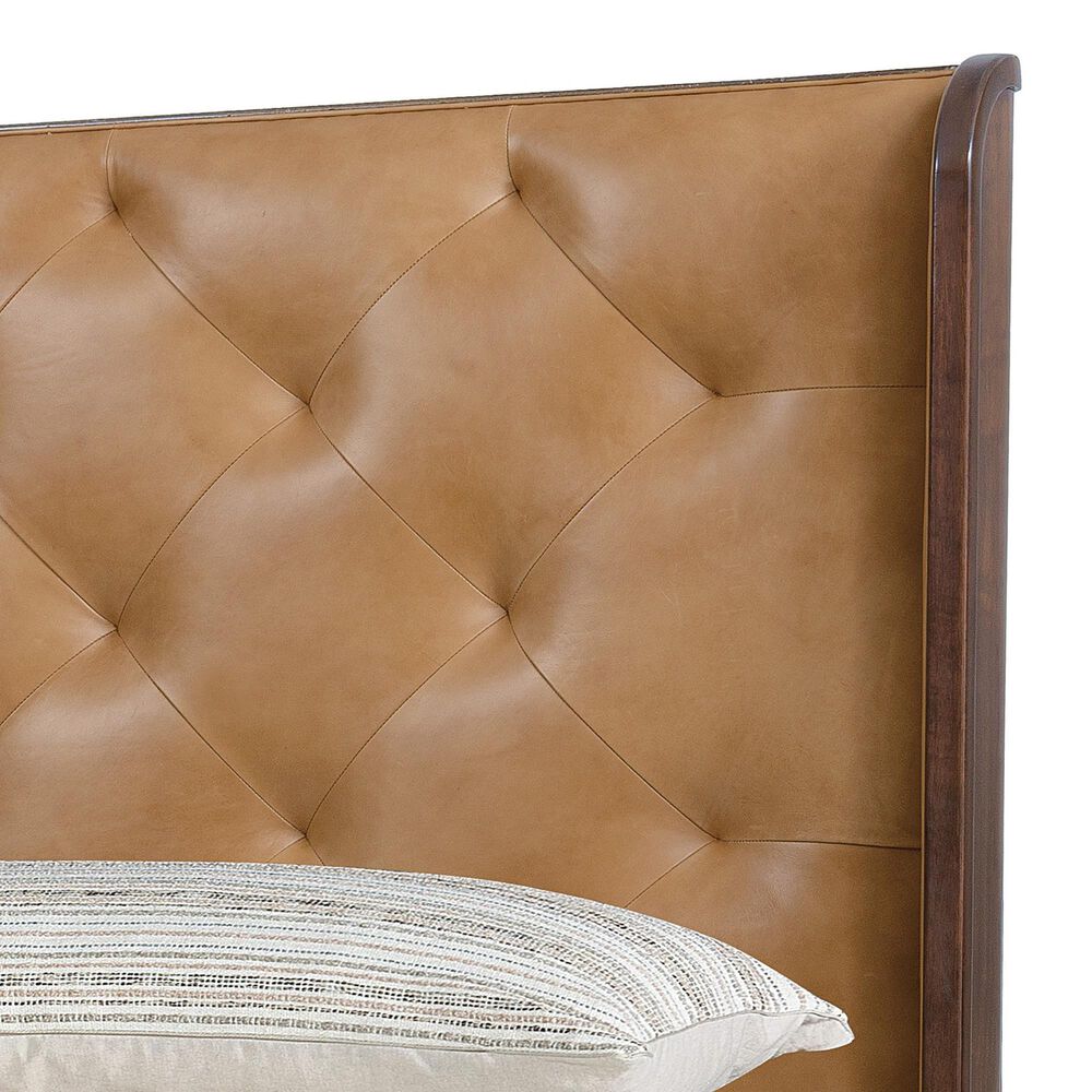 Hooker Furniture Archives King/California King Upholstered Headboard in Classic Walnut, , large