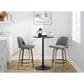 LumiSource Toriano Swivel Counter Stool with Cream Noise Fabric Upholstery in Whitewashed and Black (Set of 2), , large