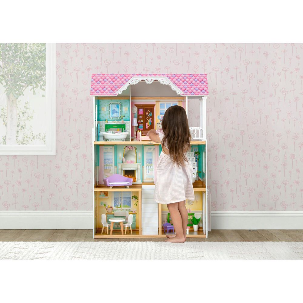 Delta Children Mysize Dollhouse with Large 3-Story and 7 Rooms in Multicolor, , large