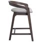 Zuo Modern Troy Counter Stool in Dove Gray & Espresso, , large
