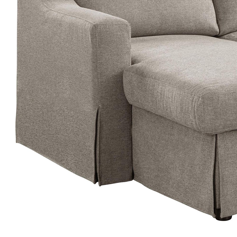 Lifestyle Solutions Haddington Stationary Convertible Sleeper Sofa with Chaise in Flax, , large