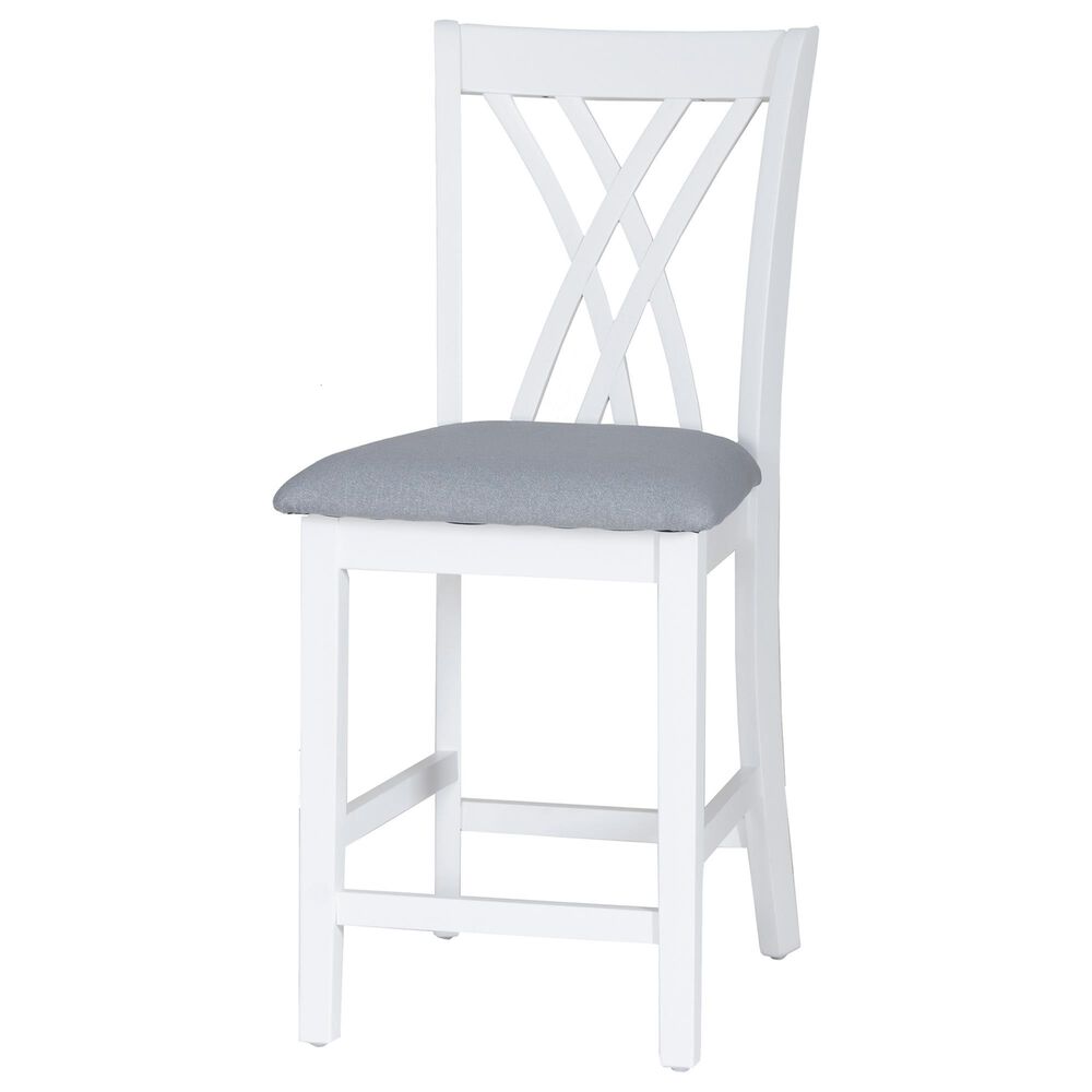 Linon Home Decor Maggie Counter Stool in White, , large