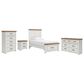 Ashley Savonport Twin Storage Bed with Dresser Chest and Nightstand in White and Brown, , large