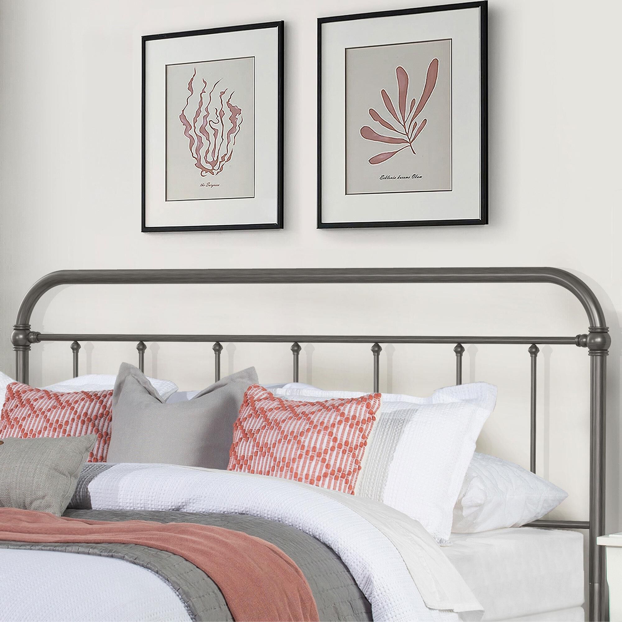 Pewter headboard deals queen