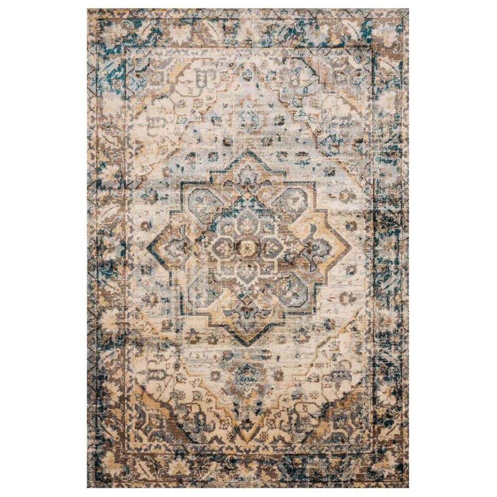 Loloi II Isadora ISA-02 8" x 10" Oatmeal and Bark Area Rug, , large
