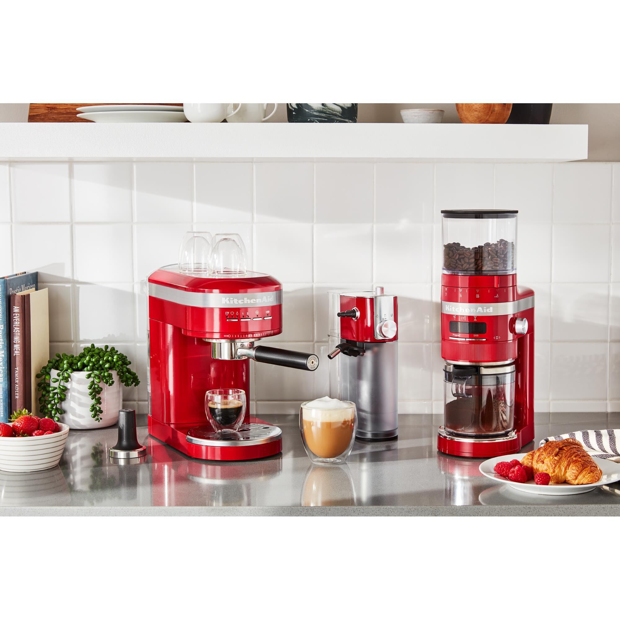 Red coffee shop maker kitchenaid
