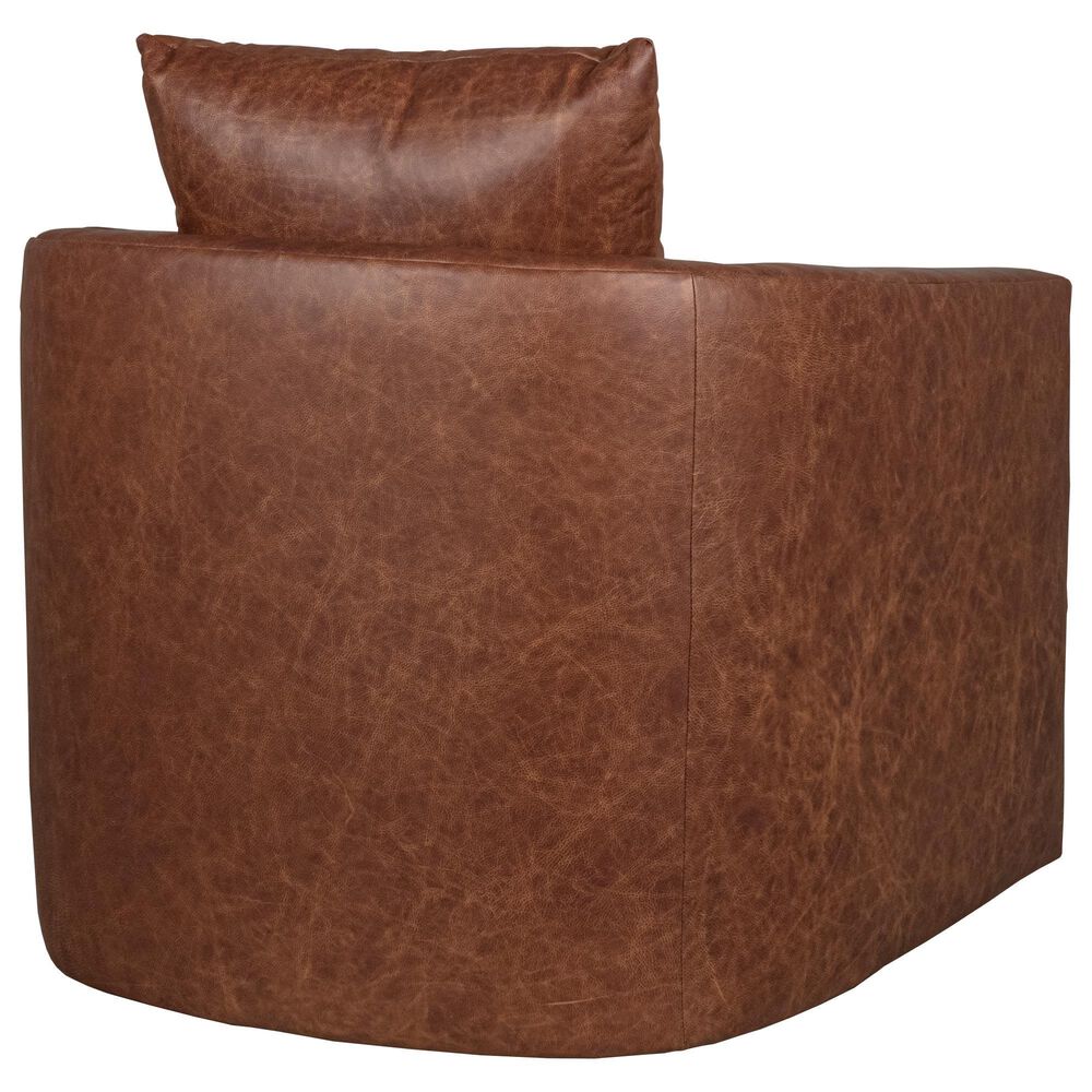 Massoud Furniture Gemma Swivel Chair in Whiskey, , large