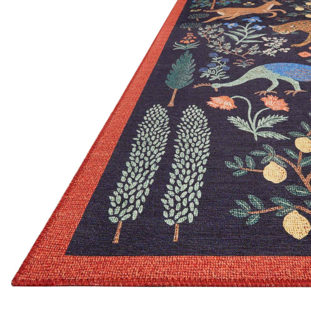 Rifle Paper Co. Menagerie  2&#39;6&quot; x 7&#39;6&quot; Black Runner, , large