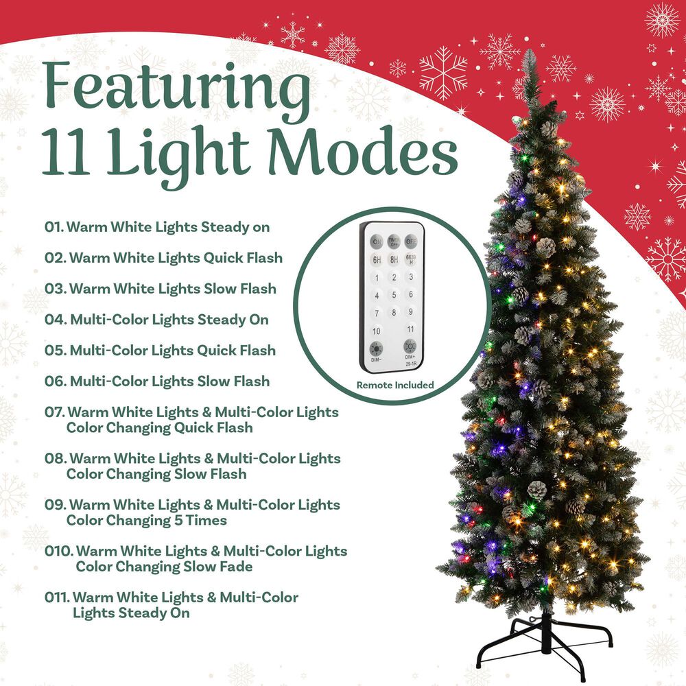 Timberlake 6 ft Christmas Tree with 250 LED Lights in Green and White, , large