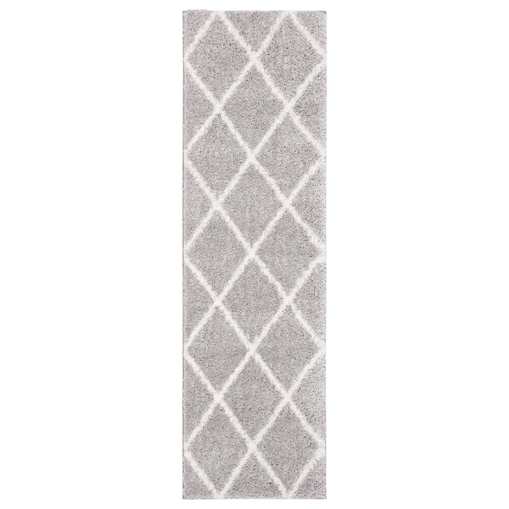 Safavieh Parma Shag PMA515G 2"3" x 11" Grey and Cream Runner, , large