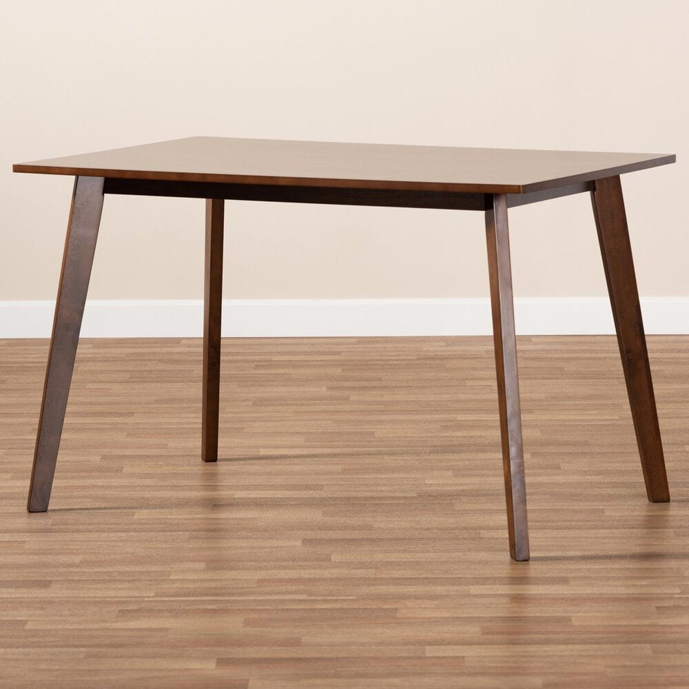 Baxton Studio Britte Dining Table in Walnut Brown - Table Only, , large
