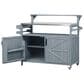 HOMLUX 53" Outdoor Kitchen Island in Grey Blue and Stainless Steel, , large