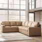 Ashley 3-Piece Leather Sectional in Brown, , large
