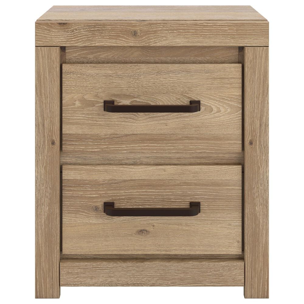 Ashley Brozmont 4 Piece King Platform Panel Bedroom Set in Natural Brown, , large