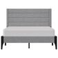 Richlands Furniture Maryhill Queen Platform Bed with Light Gray Upholstery in Black, , large